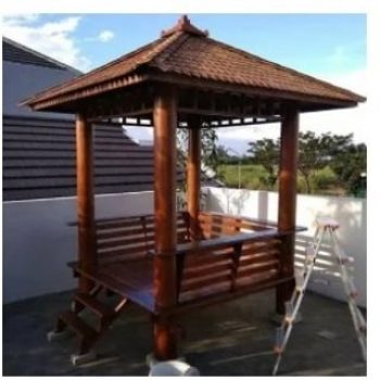 jasa pembuatan gazebo kayu glugu kelapa 1