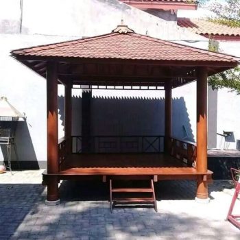 jasa pembuatan gazebo kayu glugu kelapa 3