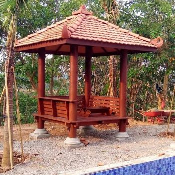 jasa pembuatan gazebo kayu jati 2
